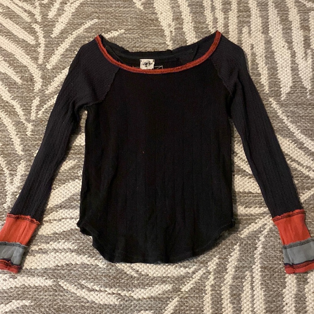 We the free “raw hem” top
